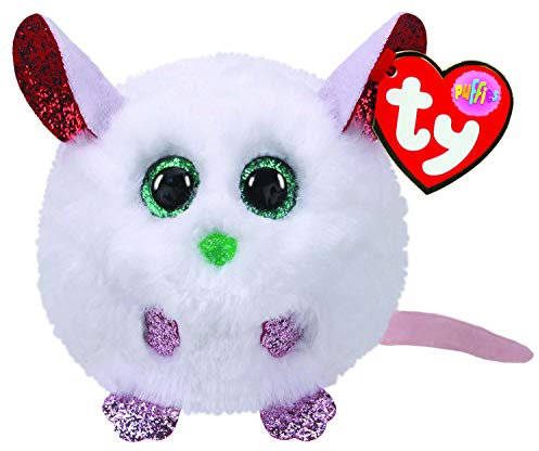 Ty Uk Brie Mouse Xmas 2020-Ty Puffies-Reg Peluches, 2005918, Multicolore