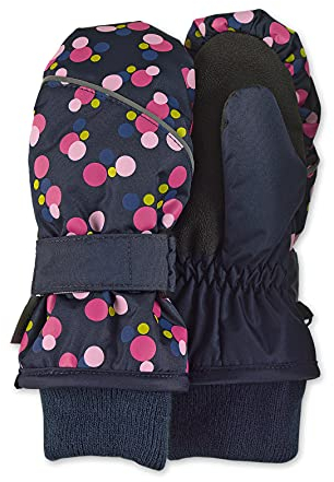 Sterntaler Baby-Mädchen Punkte Fäustlinge, Marine, 4