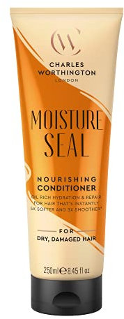 Charles Worthington Moisture Seal Conditioner, Coconut, Argan and Macadamia Oils, Salon Conditioner for Deep Moisture, 250 ml