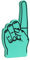 Deggelbam XXXL Winkehand Jumbo Finger/Football/Stadion Atraktion/Schaumstofffinger (Made in Germany!) (Grün)