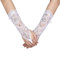 Tiiyee Spitzen Handschuhe, Weiße Handschuhe Damen, Abschlussball Abendhandschuhe, Elegant Vintage Frauen Spitze Fingerlose Strass Geschenk Höflichkeit Braut Brauthandschuhe