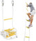Feuerschutzleiter, 4 m, Notfallleiter mit Karabinern, Mehrzweck-Evakuierleiter, 4 m