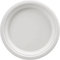 Ask Packaging Strong Paper Plates (10 Inch / 50-Pack) 100% Compostable Heavy-Duty Eco-Friendly Disposable Bagasse Plates, Made of Natural Sugarcane Fibers – 10 Biodegradable Christmas Party Plate