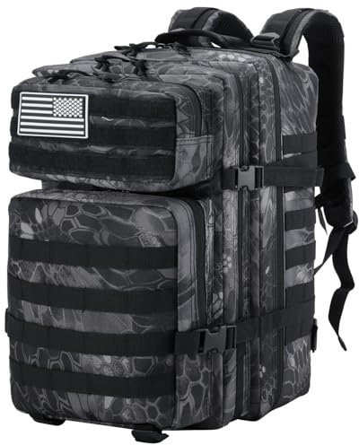 Delgeo 45L Taktischer Rucksack, Trekking Military Molle Rucksack Outdoor Wandern Camping Trekking Jagd Reisen für Damen Herren (4.0 MWH)