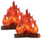 SHULLIN 2 Stück 3D Dekorative Pappe Lagerfeuermittelstück Künstliches Feuer Gefälschte Flamme Papier 30×27cm Party Dekorative Flamme Fackel Gut für Halloween-Feuer Feuerdekoration