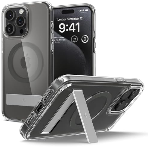 Spigen Ultra Hybrid S MagFit Case for iPhone 15 Pro, Compatible with MagSafe Accessories - Graphite