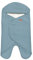 BÉABA, Babynomade Double Fleece, Baby Winter Wickeldecke, Autositz/Kinderwagen/Gondel/Transat, Weich, Warm, Wasserabweisend, Atmungsaktiv, Passt durch Gurte, Blau/Weiß,0-6 Monate