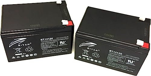 RBC6 APC UPS compatible Replacement Batteries from RITAR (2x 12V 12Ah CELLS) - Also used in Mobility Scooters and Wheelchairs