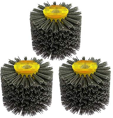 Spazzola Filo,Spazzola In Nylon Smerigliatrice angolare abrasivi filo di nylon spazzole P80 sbavatura di lucidatura di lucidatura ruote for mobili in legno Spazzola Metallica Per Trapano ( Color : 3 p