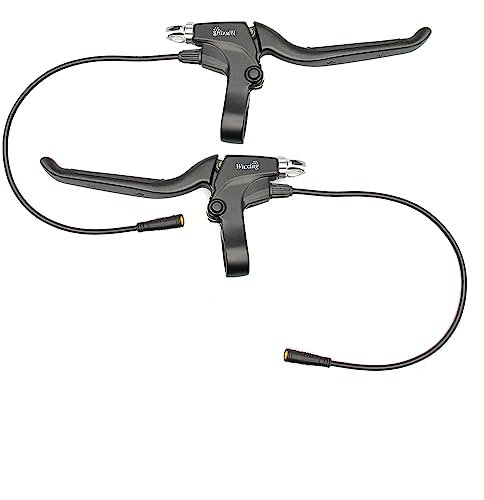 Levigo Aluminiumlegierung Elektrische Fahrrad Bremshebel mit Wasserdicht 3-Pin WP Stecker Kabel Mountainbike Links Rechts Anti-Skid Bremse Griffe Fahrrad Ersatzteile Fahrrad Zubehör
