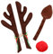 Supvox 4 Stück Weihnachtsdekoration LKW Rentiergeweih Auto Weihnachtskostüm Auto Rentierschwanz Hirschgeweih Für Auto Rentierautogeweih Auto Window Top Ornament Flanell Elch Trompete