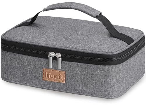 Lifewit Kühltasche Klein Isolierte für Männer Frauen, Faltbar Lunchbox Lunchtasche Isoliertasche Tragbare Kühlbox für Herren Damen für Picknicks Arbeit, Grau 4L