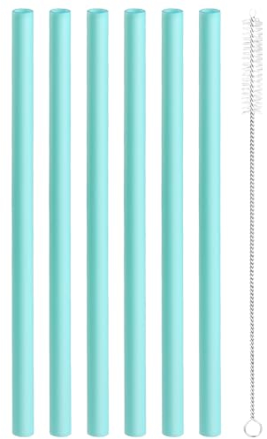 Bubrike Reusable Drinking Straws, 6 BPA-FREE Straws and 1 Cleaning Brush, Compatible with Owala Freesip and Flip 24oz,32oz Water Bottle, Polyethylene Material, Accessories Set