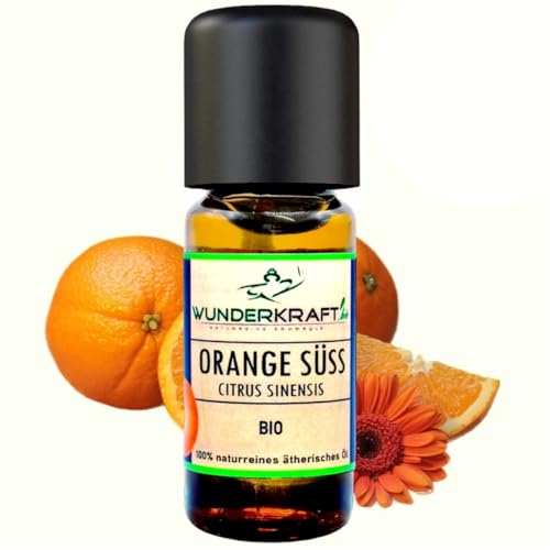 Naturreines BIO Orangenöl / 30ml Pur/Orange süss / 100% reines ätherisches Öl von WUNDERKRAFT.BIO/Aromatherapie & Diffuser geeignet/Aroma-Duftöl für die Sinne