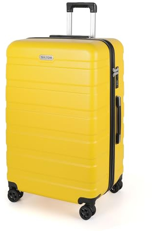 TANTOMI Koffer Groß, 28 Zoll Hartschalenkoffer, Trolley, Leichter ABS-Rollkoffer, Reisekoffer mit 4×360°-Rollen, 3-Stelliges Zahlenschloss (Mango, 95L)