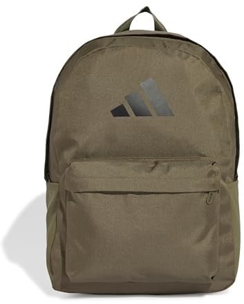 adidas Unisex Classic 3BARS Backpack, Olive strata/Black, One Size