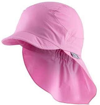 Sterntaler Schirmmütze Nacken Basic - Mädchen Baby- und Kinder Mütze mit Nackenschutz - UV-Schutz 50+ Hut aus Popeline (Bio) - leichte Sommer Kopfbedeckung mit Gummiband - perlrosa, Größe 51