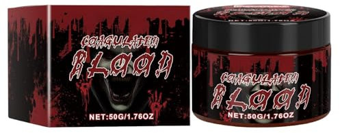 wiroouia Sangre falsa, sangre escénica - Efectos realistas Sangre falsa - Sangre coagulada Sangre de vampiro realista Sangre de escenario lavable para fiestas de zombies