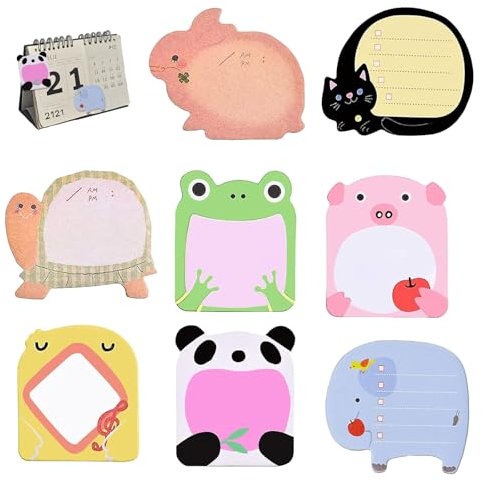 24 Paket Haftnotizen Klebezettel 9 Stile Neuheit Kleine Haftnotizen Lustig Selbstklebende Notizblöcke Haftnotizen Set Geschenke