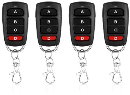 433 MHz Telecommande Universelle Portail,Copieur de telecommande Portail,Duplicateur Porte de Garage 4 Boutons,Duplicateur sans Fil clonage 433,92 MHz,Portable et Pratique,Signal jusqu'à 10m