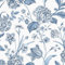 SOPHIE LAURENCE Hydrangea Garden Flowers Blue, White Floral Wallpaper for Bedroom, Living Room Decor, Washable Wall Paper Paste, 10m Roll for Interior Design