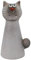 itsisa Zaunhocker Katze H: 20 cm aus Keramik - Zaun Deko Garten Teich, Tierfigur Pfostenhocker, Zaunfigur, Gartendeko, Zaunstecker