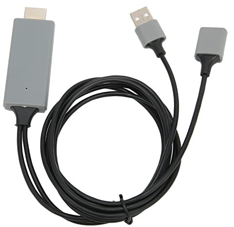 OVAQUIXI Câble Adaptateur USB Femelle vers HDMI Mâle HDTV, Adaptateur de Câble HDTV 1080P HD, Adaptateur de Câble D'interface Multimédia pour Projecteur de Moniteur IPhoneTV (Black)