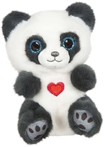 Gipsy Toys – Peluche Panda « CUTYDOOS Love » – 13 CM – Gris Ardoise avec CŒUR Brode - Cadeau St Valentin ET FÊTE des MÈRES