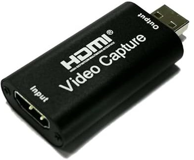 Powice HDMI Video Capture, 4K HDMI Capture Card USB2.0, Grabber Vorschau in Echtzeit Geeignet für Spiele Streaming Videokonferenzen Aufzeichnung von Live Streaming Video