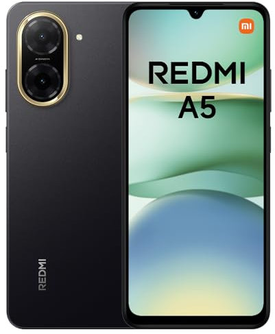 Xiaomi Redmi A5 Smartphone – 4GB+128GB, 6.52 HD+ Display, 5000mAh Battery, Android 13 Go Edition, Dual SIM – Black