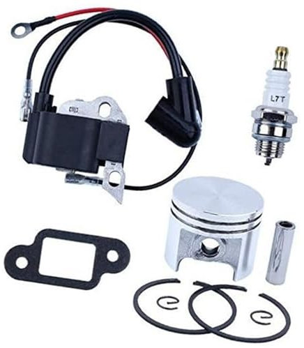 MKVAXR 37mm Kolbenringe Zündspule Dichtung Zündkerzensatz, for STIHL, MS170 MS 170 017 Kettensägenteile 8mm Stift #11300302000