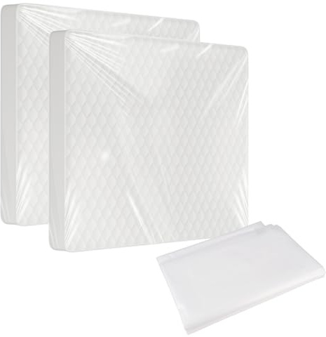 Custodia Materasso Matrimoniale, Sacco Protettivo per Materasso in Plastica, Coprimaterasso Trasloco, Impermeabile e Resistente Agli Strappi, Per Traslochi Conservazione e Trasporto (120 x 240cm)