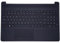 Nuevo reemplazo genuino para HP 15-DW2029LA 15-DW0008NC, 15-DW2028NP 15-DW0007NW, 15-DW2030NM 15-DW0008NS Cubierta superior para portátil negra palmera funda superior con teclado no retroiluminado de