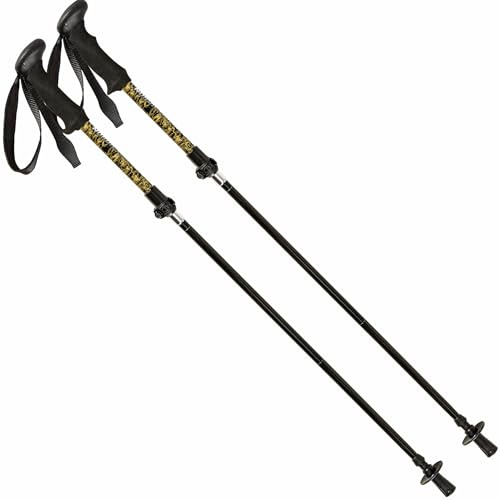 Captain Mike 3-teilige Faltbare Trekkingstöcke mit Tasche – Verstellbare Nordic-Walking-Stöcke – Kompakt, Leicht & Stabil – Für Wanderungen, Spaziergänge & Reisen