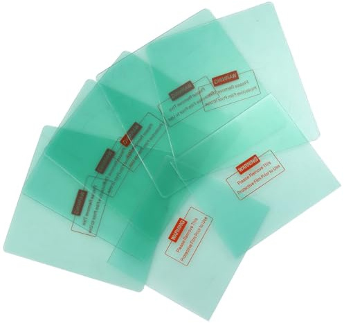 Lot de 5 verres de protection pour casque masque de soudure MP_M79390 | 5 pièces 122 x 138 mm | 2 pièces 103 x 99 mm | en plastique | Pièce de rechange