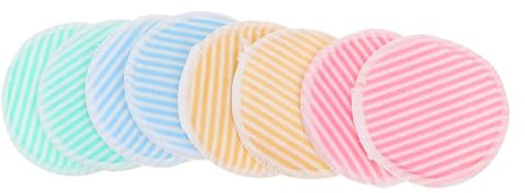 Hohopeti 8pcs Bamboo Fiber Makeup Remover Pads Washable Cleansing Wipes for Facial Skin Exfoliating and Makeup Removal Suitable for Women Men and Daily Use