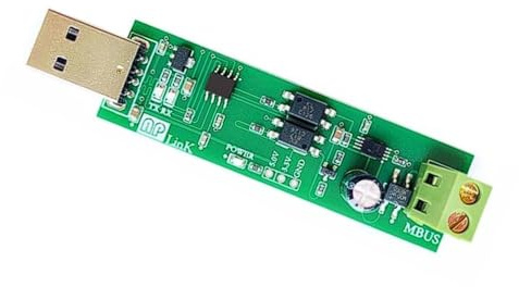 ZYHARUKO Isolierter USB-auf-MBUS-Slave-Adapter, konform mit EN1434-Standards, 42 V, einstellbare Spannungen, 3 mA Bus-Stromkapazität, industrielles MBUS-Debugging-Zubehör