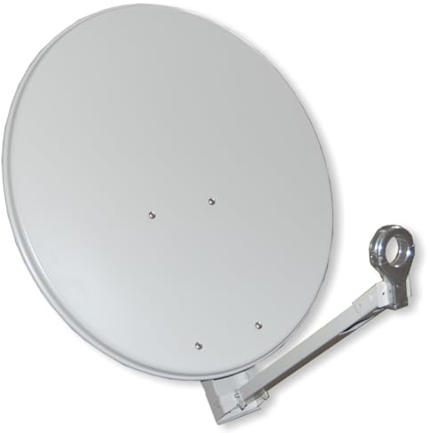 Gibertini Spiegel XP Premium 65 cm lichtgrau | Aluminium-Satspiegel | Alu Satellitenschüssel | wetterfeste & extrem stabile Antenne