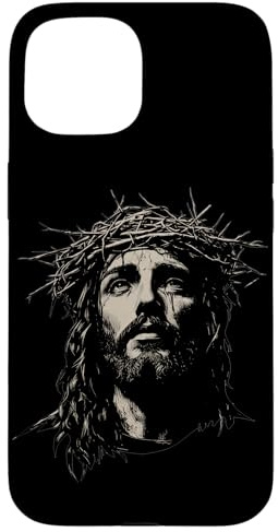 Hülle für iPhone 15 Jesus Christus religiöser christlicher Glaube Ostern Retro Grafik