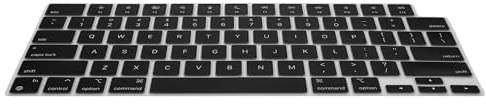 kwmobile Keyboard Cover Compatible with Apple MacBook Pro 16 M5 2026 A3428 - Keyboard Cover US English QWERTY - Black