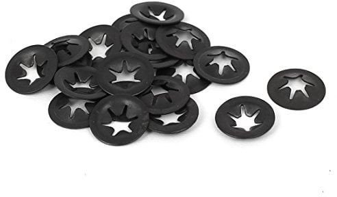 sourcing map 20 Stück Innenzahn Schnellverschluss Geschwindigkeitssperre Stern Sicherungsscheibe 4 mm x 12 mm