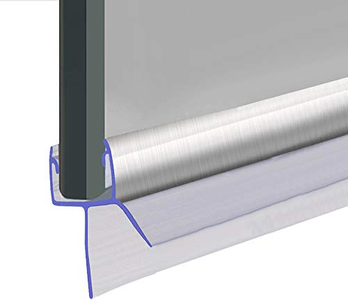 Chrome Shower or Bath Screen Door Seal | Fits 4, 5 or 6mm Glass | Seals Gaps of Up to 20mm | 80cm, 90cm or 2m Long | SEAL012CP (90cm)