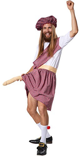dressforfun 900426 - Herrenkostüm gut bestückter Highlander, Lustiges Schottenkostüm mit Penisimitation (XXL | Nr. 302094)