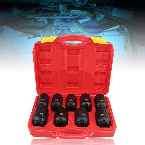 Cle a Choc Douilles, 9 Pièces 1/2 Pouce Écrou de Moyeu d'Essieu Moteur, Prise Hexagonale 29mm 30mm 31mm 32mm 33mm 34mm 35mm 36mm 38mm