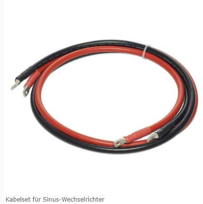 Kabelset für Sinus-Wechselrichter 3500 Watt Querschnitt 70 mm2 Länge 1 m