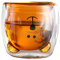 LINCMAN Taza de café doble pared taza de cristal árbol de Navidad tazas de cristal pequeño oso con diseño de leche, regalo de cumpleaños creativo San Valentín romántico (Brown Bear)