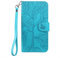 Annuo Wallet Case for Samsung A10/M10(6.2) Leather Case Shockproof Magnetic Kickstand Slim Butterfly Flip Phone Case for Samsung Galaxy A10/M10(6.2) Wallet Case with Card Holder Strap Blue