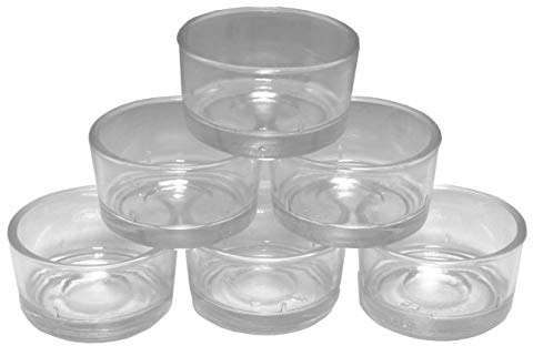 Lot de 24 photophores ronds en verre transparent de qualité supérieure - Décoration de table de mariage