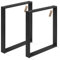 LAMO Manufaktur Tischbeine für Schreibtisch Esstisch, Simple Light, Vierkantprofil 60x20 mm, Tischgestell 80x72 cm (BxH), Schwarz, 2 Stück, LTS-01-E-FF-9005