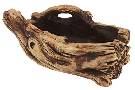 BERTY·PUYI Treibholz Stumpf Baumstamm Beton Sukkulenten Übertopf Vintage Topf Blumentopf Topfpflanze Teich Kaktus Bonsai Topf Für Balkon Garten Landschaft-Image 2